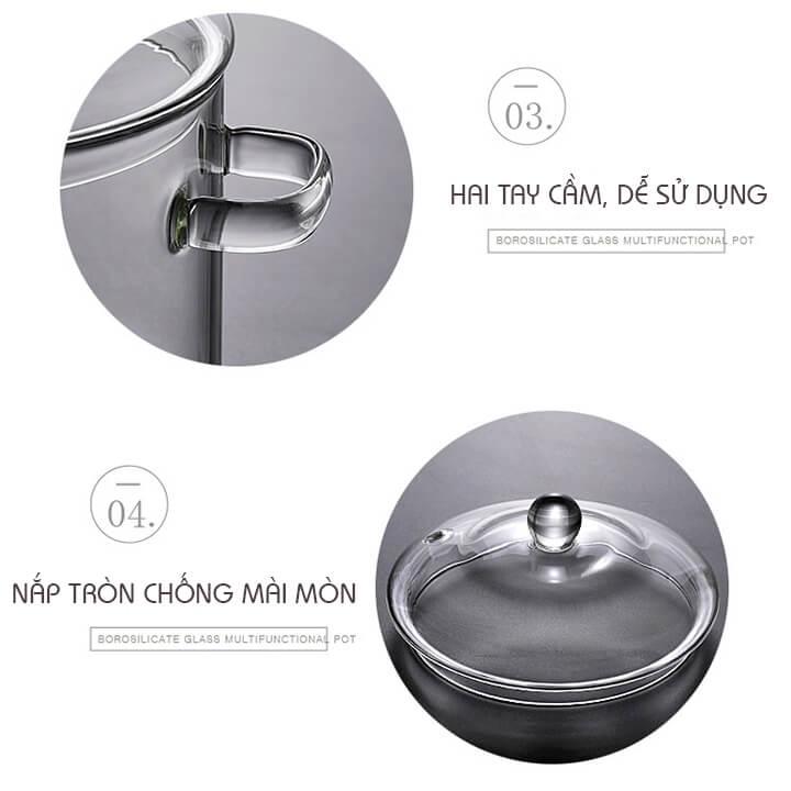 Nồi Thủy Tinh Chịu Nhiệt Cao Cấp NT01