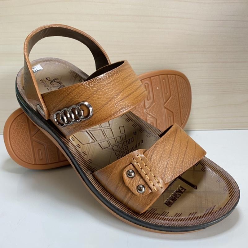 Dép da nam, dép da quai ngang da bò cao cấp bảo hành 12 tháng