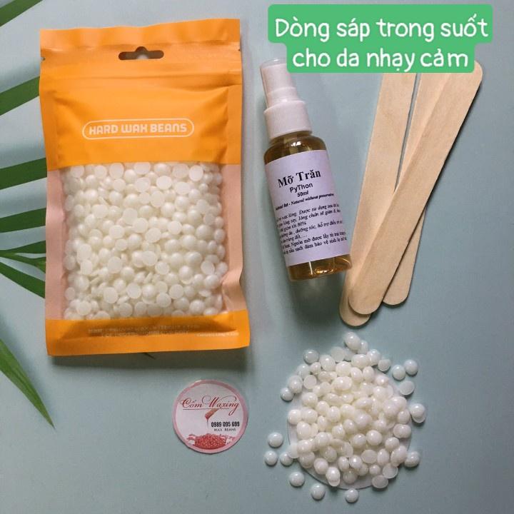 Combo Sáp Tẩy Lông Hạt Đậu Hard Wax Beans Cao Cấp + Mỡ Trăn