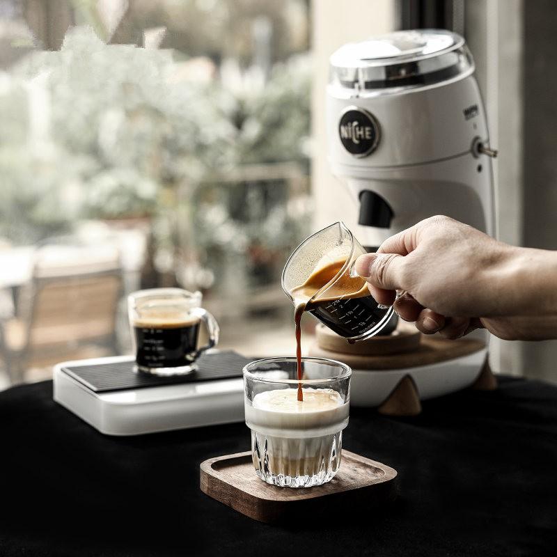 COD Ready Stock Cốc Đong Bằng Thủy Tinh Chịu Nhiệt 70ml Cho Máy Pha Cà Phê Espresso