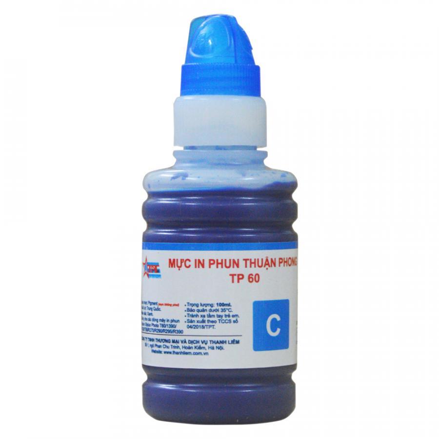 Bộ 4 Màu Mực in phun Thuận Phong PIGMENT TP60 dùng cho máy in phun Epson - Hàng Chính Hãng