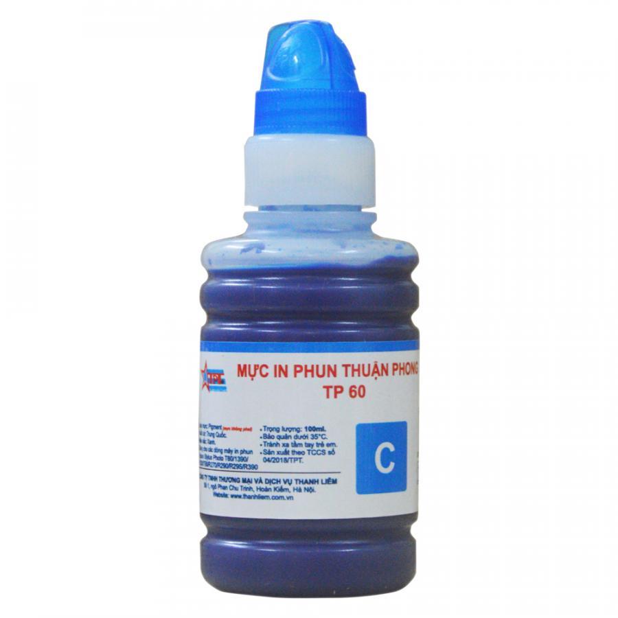 Bộ 4 Màu Mực in phun Thuận Phong PIGMENT TP60 (100ml) dùng cho máy in phun Epson - Hàng Chính Hãng