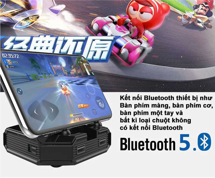 Bộ bàn phím K-Snake G92 kèm hub chuyển đổi và chuột chơi game PUBG, ROS, Free Fire, COD, FPS