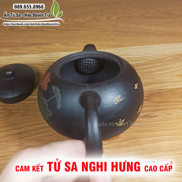 Ấm trà Tử Sa NGỌC LIÊN ĐĂNG - ấm tử sa nghi hưng dùng trà đạo cùng trà ô long, trà mạn,trà thái nguyên,trà sen
