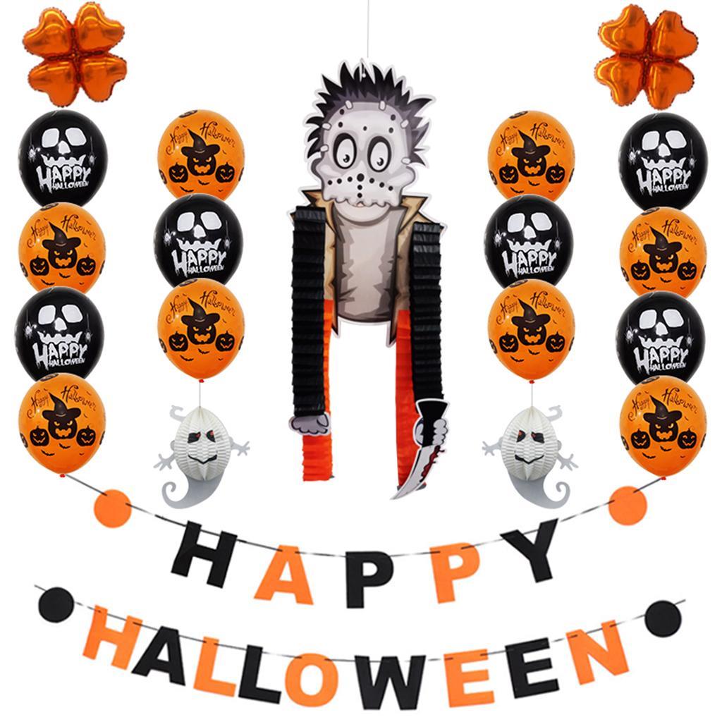 Halloween Balloons Banner Kit Happy Halloween Party Decoration