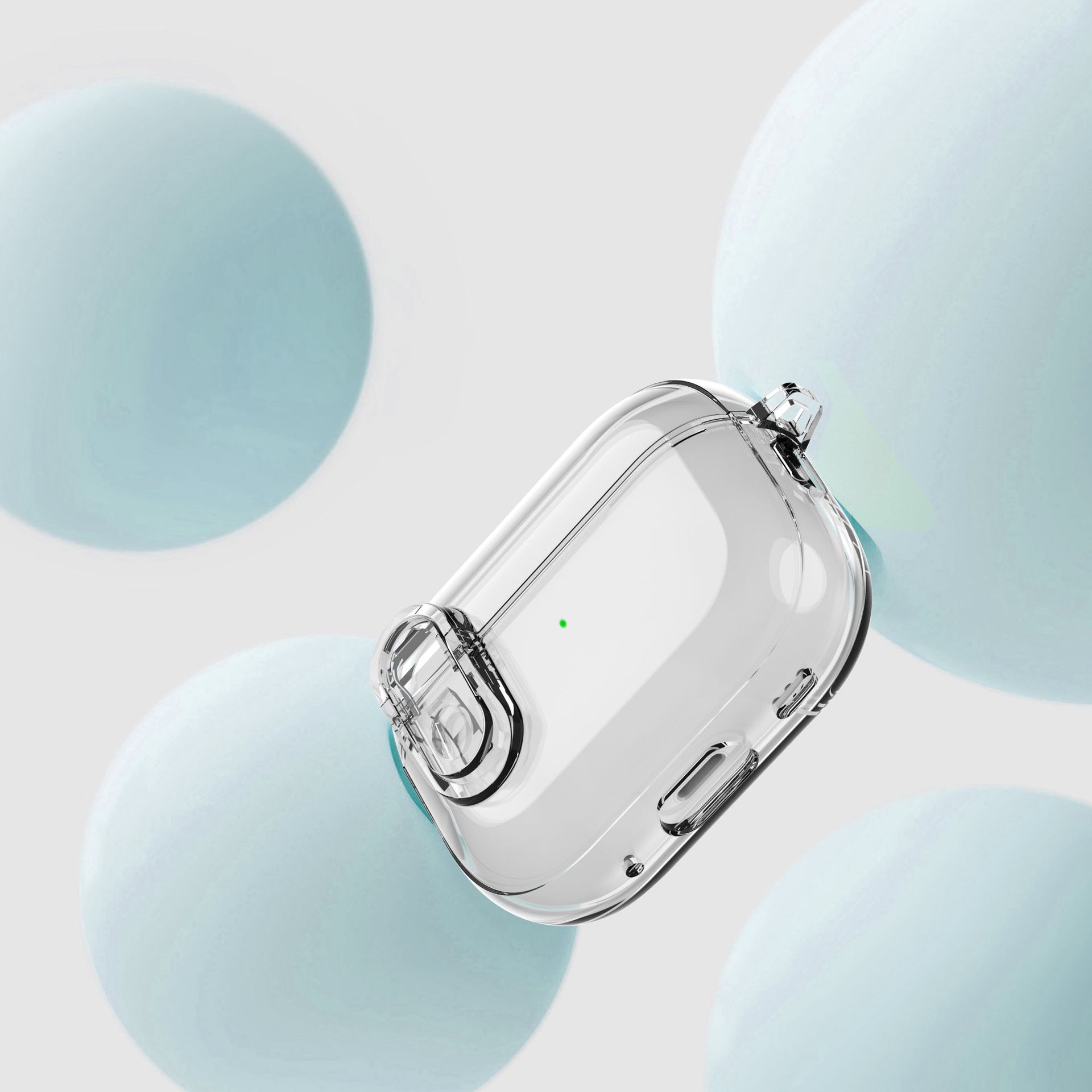 Ốp Case Bao Trong Suốt Dành Cho Airpods 4, Khoá An Toàn, Chống Sốc, Kai.N Crystal Lock, Kèm Móc Treo_ Hàng chính hãng