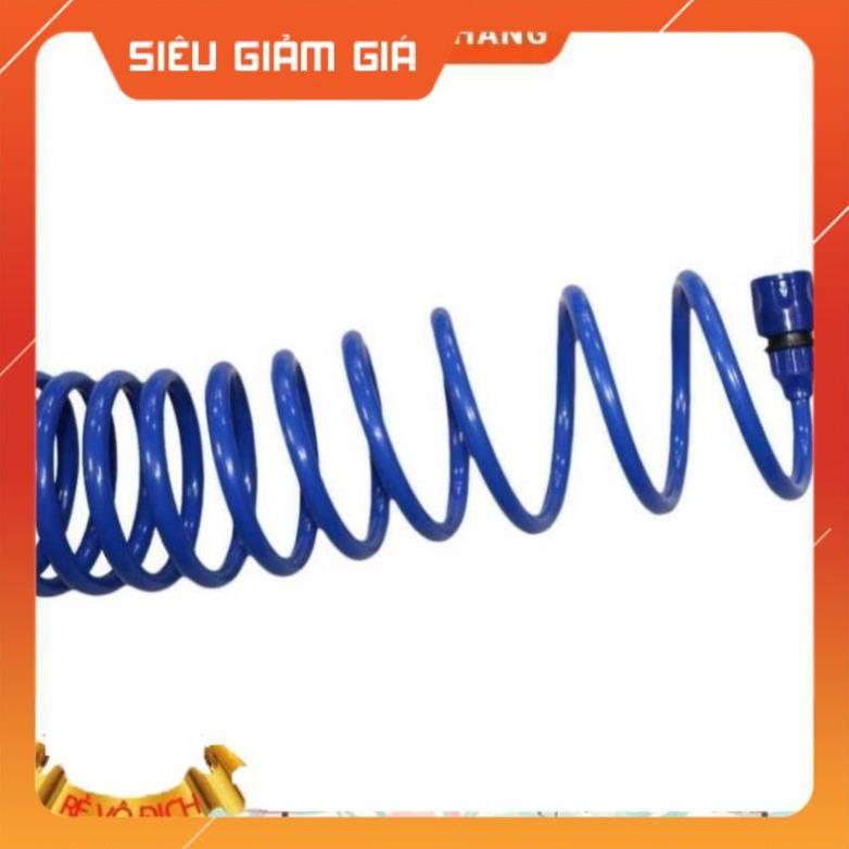 Bộ vòi xịt nước tưới cây đa năng tăng áp lực nước kèm dây tưới dạng lò xo co dãn 319814 loại 10m