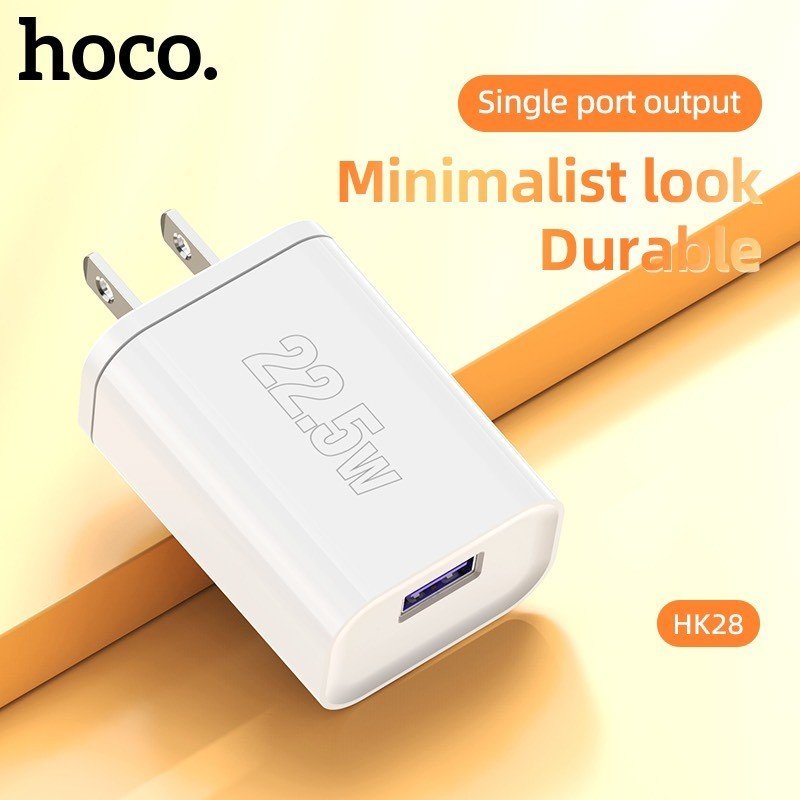 Cốc Sạc Nhanh Hoco. Dành Cho HK28 22.5W QC3.0 Chuẩn PD/PPS Cổng USB Hàng Chính Hãng