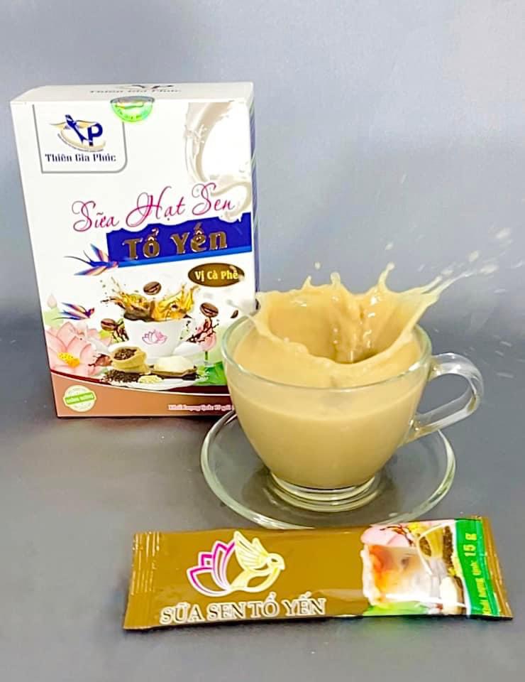 Sữa sen tổ yến vị cà phê Thiên Gia Phúc 150g 10 gói (Hộp mềm)