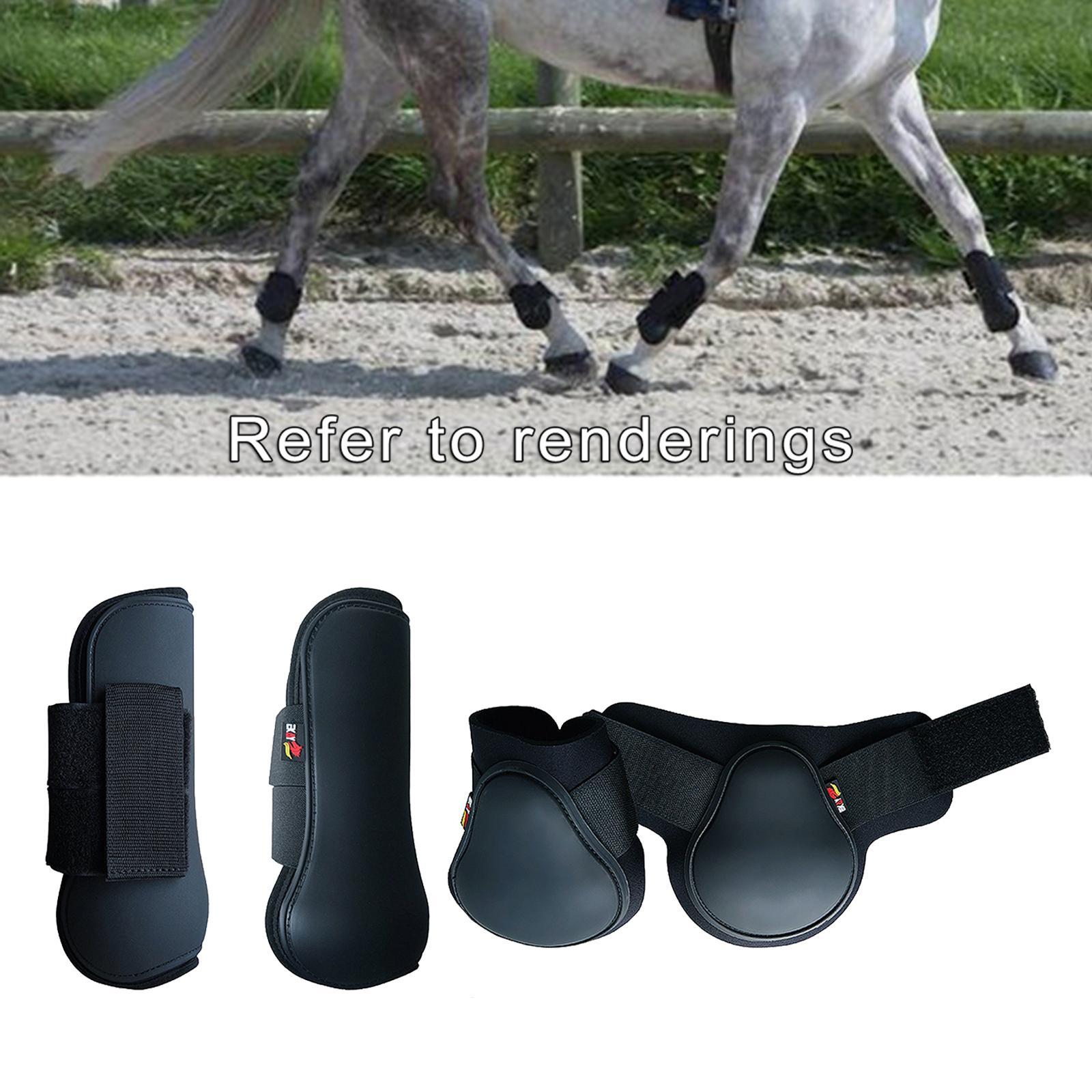 Horse Tendon Fetlock Boots Set Jumping Leg Protection Boots