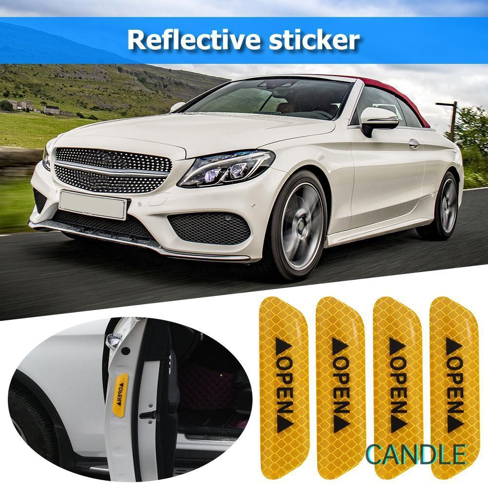 Set 4 Sticker Phản Quang Dán Trang Trí Xe Ô Tô