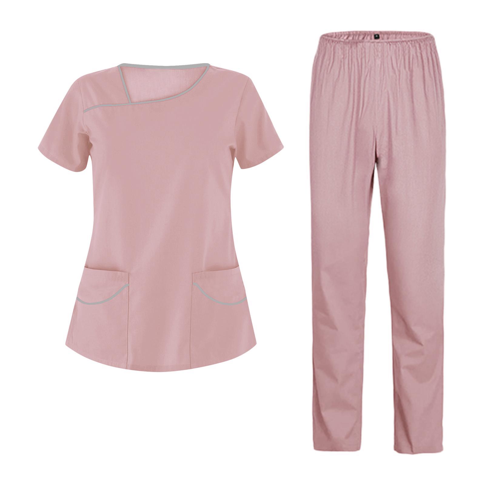 Uniforms Scrub Set Nurse Top Pants Breathable Clothes for Healthcare Nursing