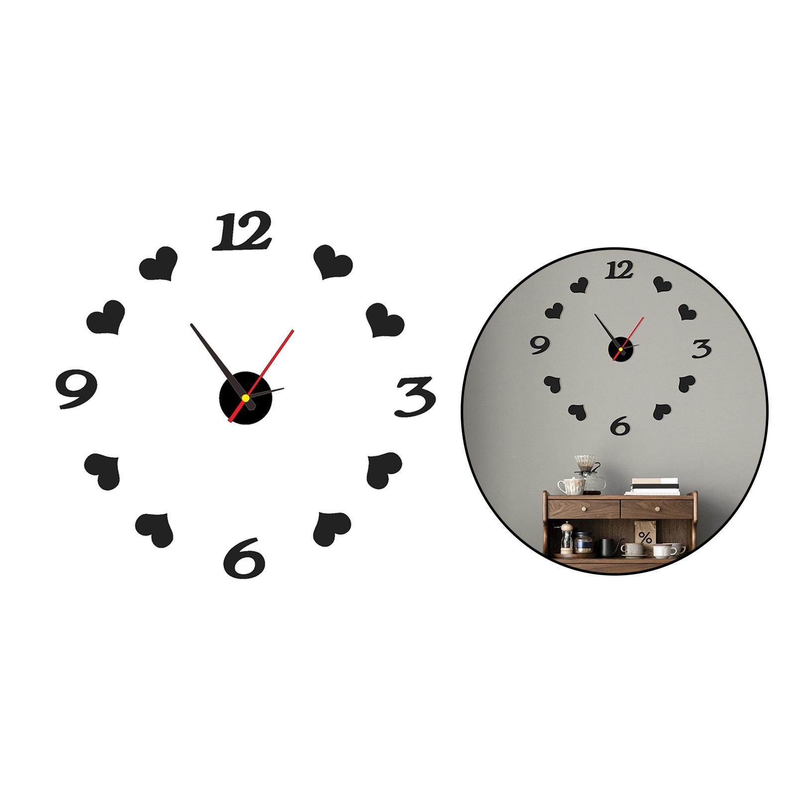 DIY Clock Wall Clock Decor Sticker with Numerals for Office Decoration