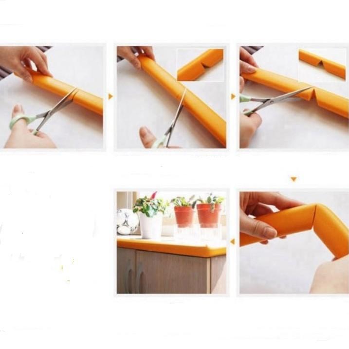 Cuộn bọc cạnh bàn ghế, cạnh tủ cao su non tặng kèm băng dính -giao màu ngẫu nhiên