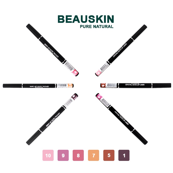 Chì kẻ môi 2 đầu bền màu Beauskin Crystal Auto Lip Liner #01 (5g) - Hàn Quốc Chính Hãng