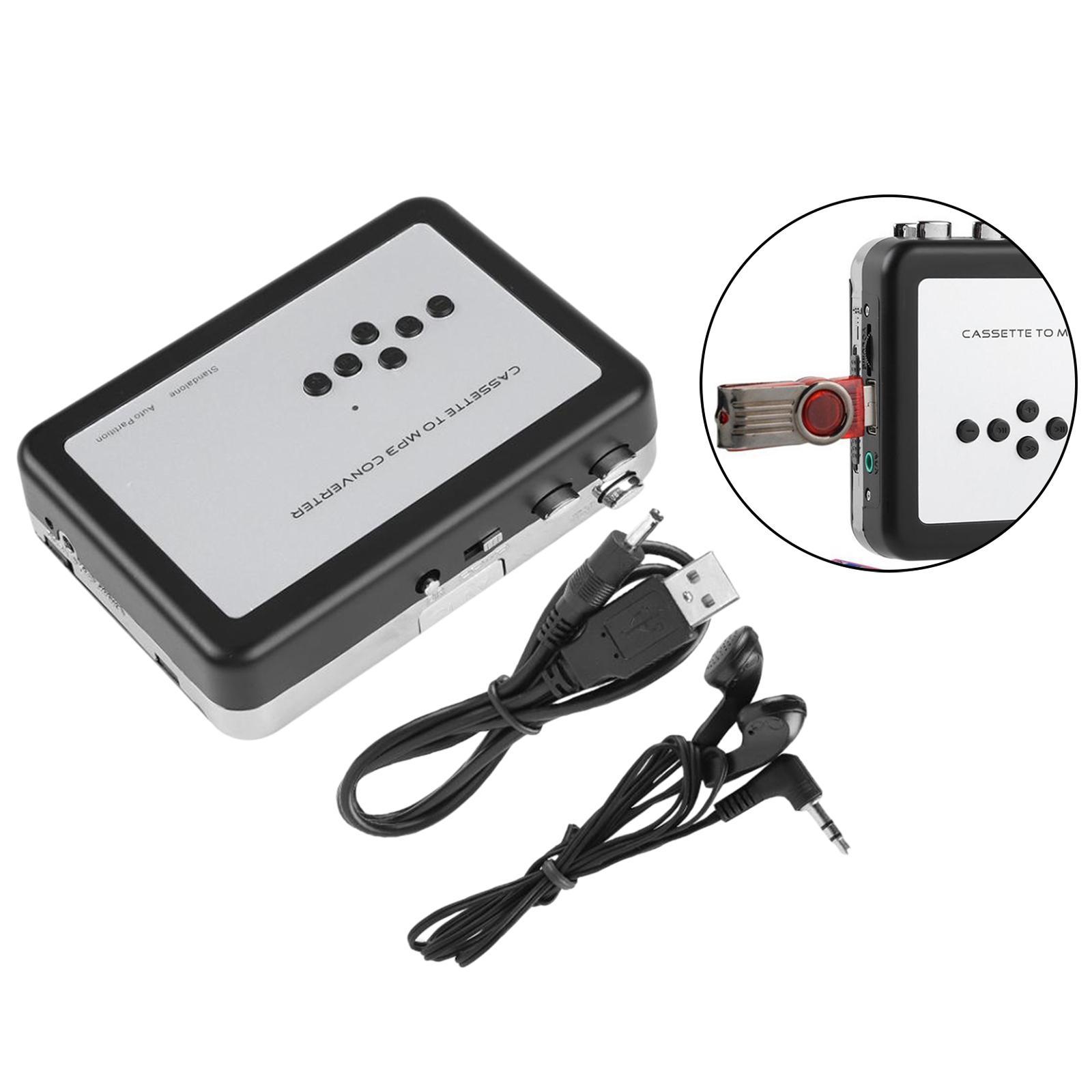 2-In-1 USB Tape Converter Music Tape Player w/USB- to U