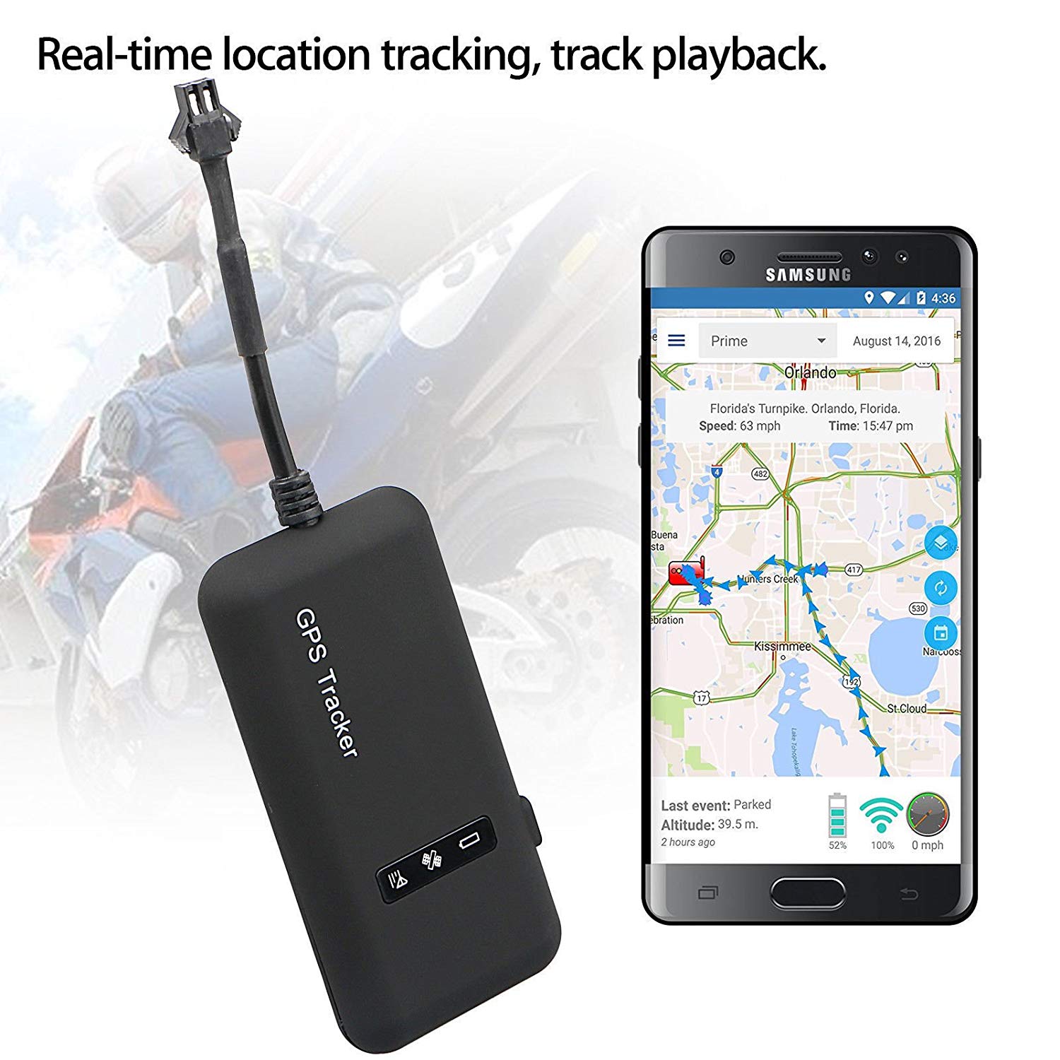 Thiết Bị Định Vị GPS Cho Ôto Xe Máy GT-02 AZONE