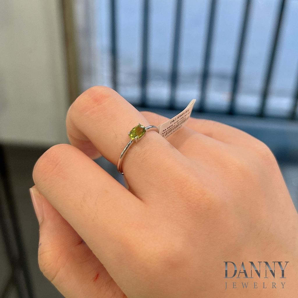 Nhẫn Nữ Danny Jewelry Bạc 925 Xi Rhodium Đính Đá Peridot N0104