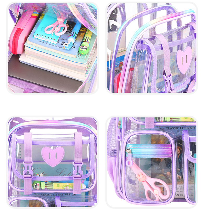 Ba lô trong suốt Ba lô PVC chống thấm nước dành cho cả nam và nữ-HS1324