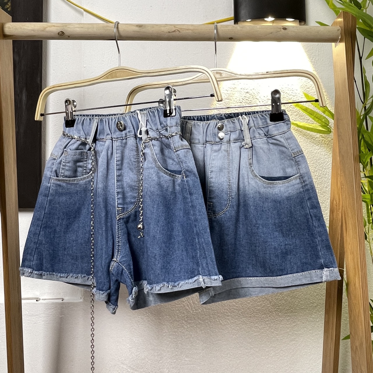 Quần đùi bé gái vải bò size đại, Short jean cho bé 5-10 tuổi màu loang co giãn mềm mại kiểu dáng thời trang
