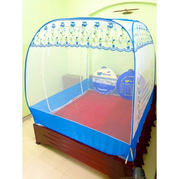 Màn Chụp Đỉnh Vuông Chân Viền, Mùng Chụp Tự Bung Đỉnh Vuông Chân Viền Hàng Cao Cấp Bảo Hành 12Tháng
