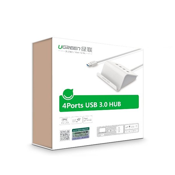 Bộ Chia 4 Cổng USB 3.0 Hỗ Trợ Nguồn Ugreen 20279 - Hàng Chính Hãng