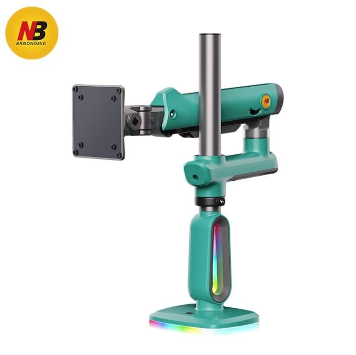 Giá Treo Màn Hình LCD Gắn Bàn NB K7 Xanh Lá LED RGB (32" - 60") – Hàng Chính Hãng