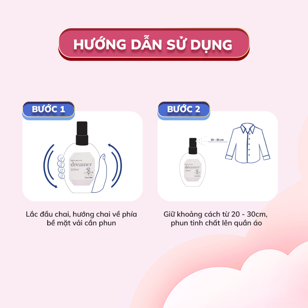 Chai xịt thơm quần áo Lovenose 100ml chiết xuất tinh dầu thiên nhiên thơm mát khử mùi hôi