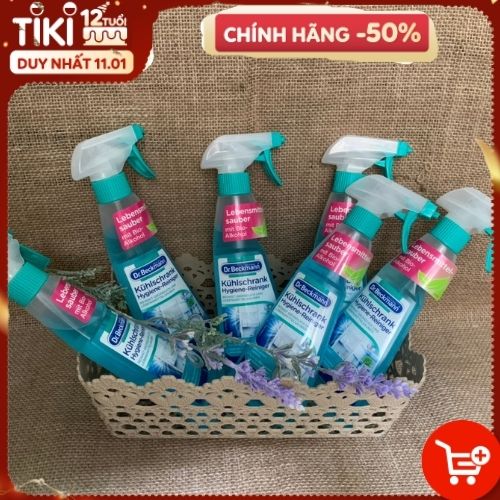 Xịt vệ sinh tủ lạnh hữu cơ 250ml, Hygienereiniger Kühlschrank mit Bio-Alkohol, 250 ml, cho tủ lạnh luôn thơm sạch.