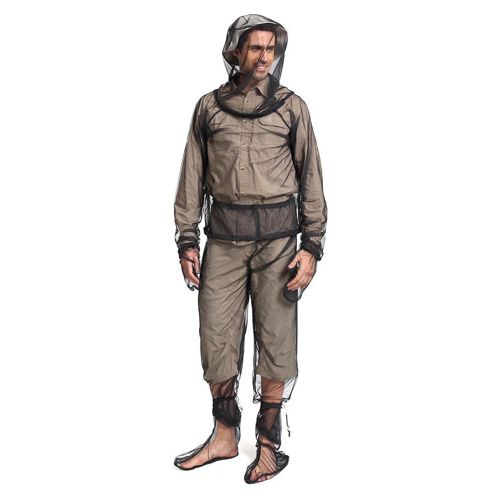 Outdoor Camping Fishing Mosquito Suit Bug Bee Mozzie Fly Insect Jacket Trouser Set