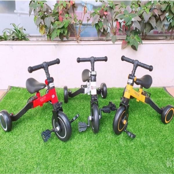 Xe chòi chân, xe đạp 3 bánh cho bé Sport – Xe thăng bằng yên da, đồ chơi vận động cho trẻ DC024