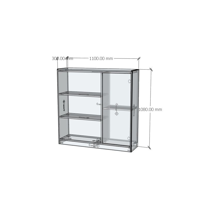 HAPPY FURNITURE , Gỗ tự nhiên , Tủ lưu trữ 1 cửa mở - GAMZE , TCM_197 , 110cm x 30cm x 108cm