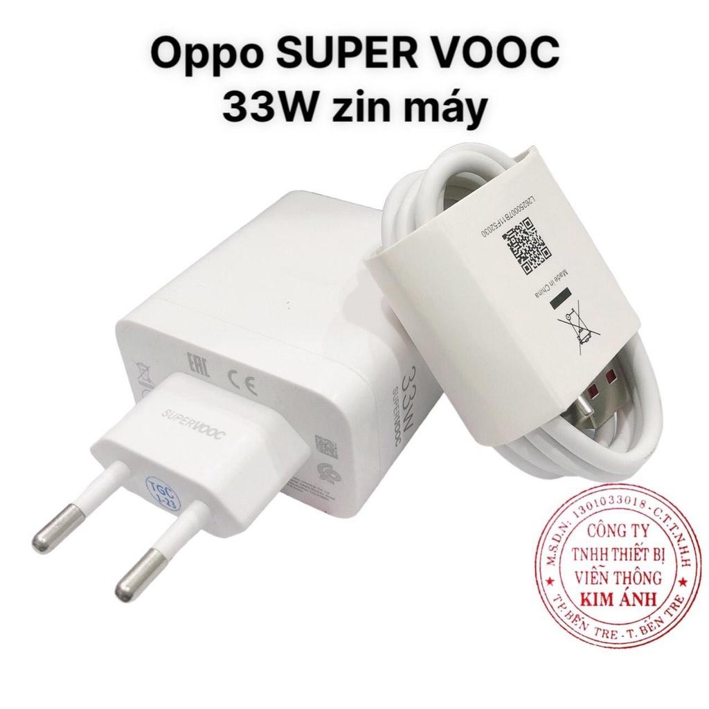 Bộ sạc nhanh Op.po SUPER VOOC - Cóc 33W Cáp 6A, lõi màu cam