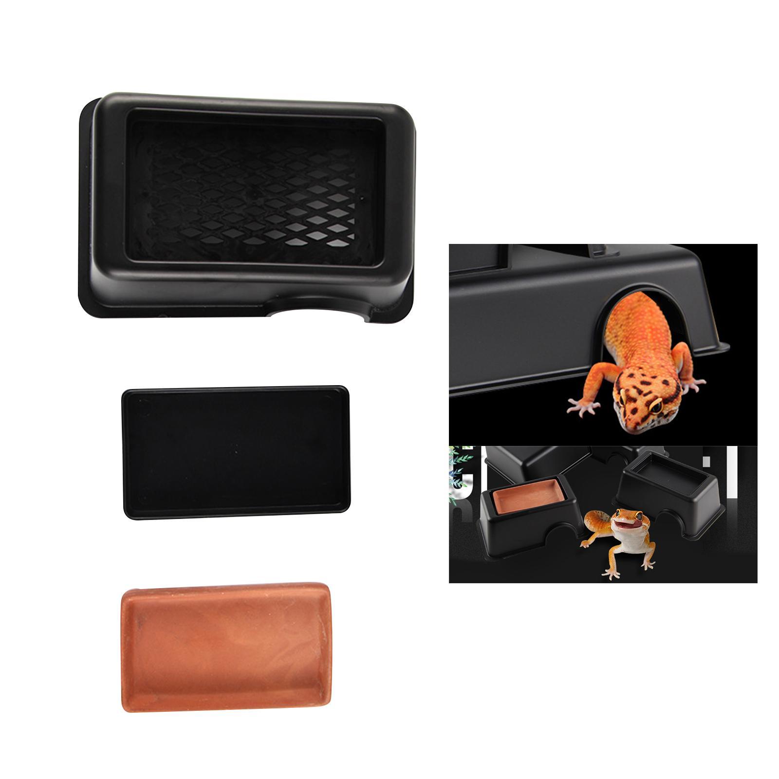 Reptile Hideout Box, Small Animal Hideaway, for Snake, Lizards, Leopard Gecko