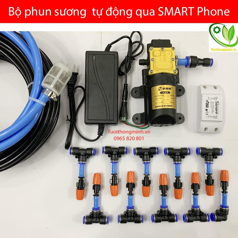 Bộ phun sương 10 béc CAM đơn tưới lan, làm mát tự động