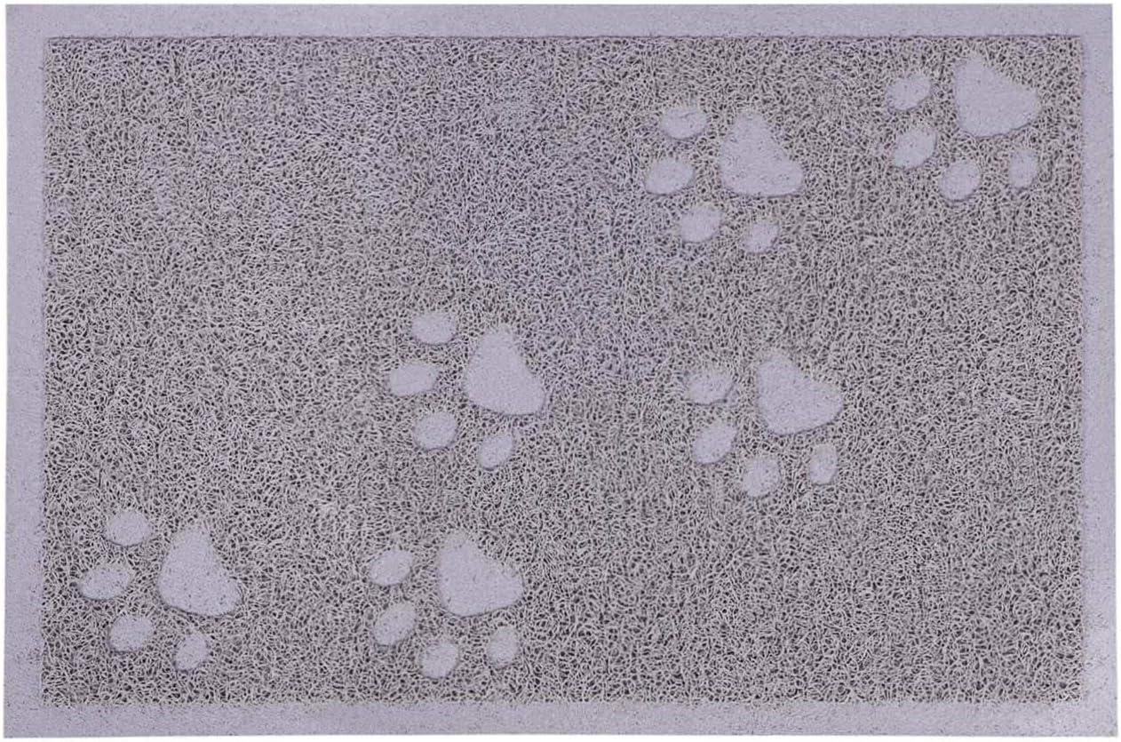 Mat lứa mèo cho sàn nhà bẫy bẫy thảm chống trượt, dễ dàng sạch, chống nước （xám）