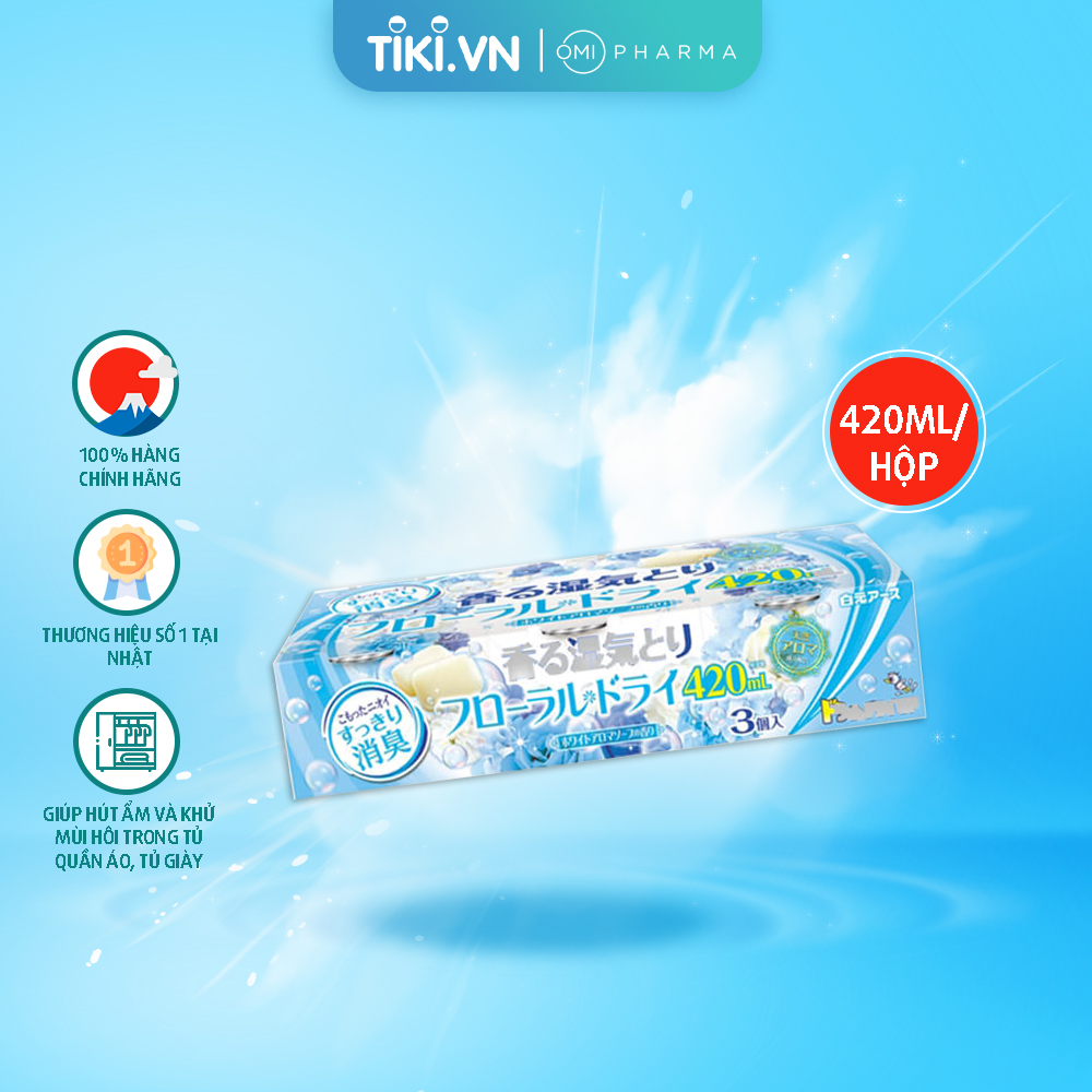 Hộp Hút Ẩm Và Làm Thơm Quần Áo, Tủ Giày… Hakugen Nhật Bản Hương Xà Bông