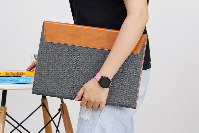 Túi Chống Sốc Tomtoc Premium Leather For Macbook Pro 16″ New Gray