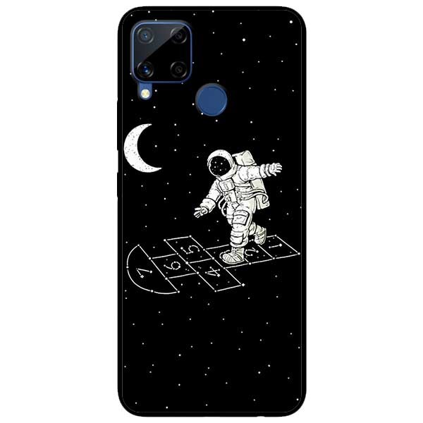 Ốp lưng dành cho Realme C15 mẫu Vũ Trụ Mặt Trăng