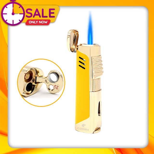 Vỏ Hột Quẹt Bật Lửa Khò 1 Tia Kiêm Đục  COB990 Thiết Kế Đẹp Độc Lạ Tiện Lợi - Dùng Gas Đá Cao Cấp