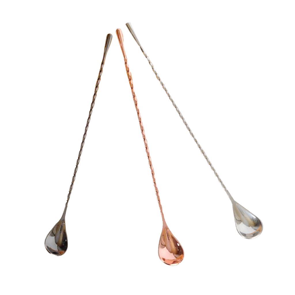 Long Handle Iced Tea Spoon Coffee Spoon Ice Cream Spoon Stainless Steel Cocktail Stirring Spoons
