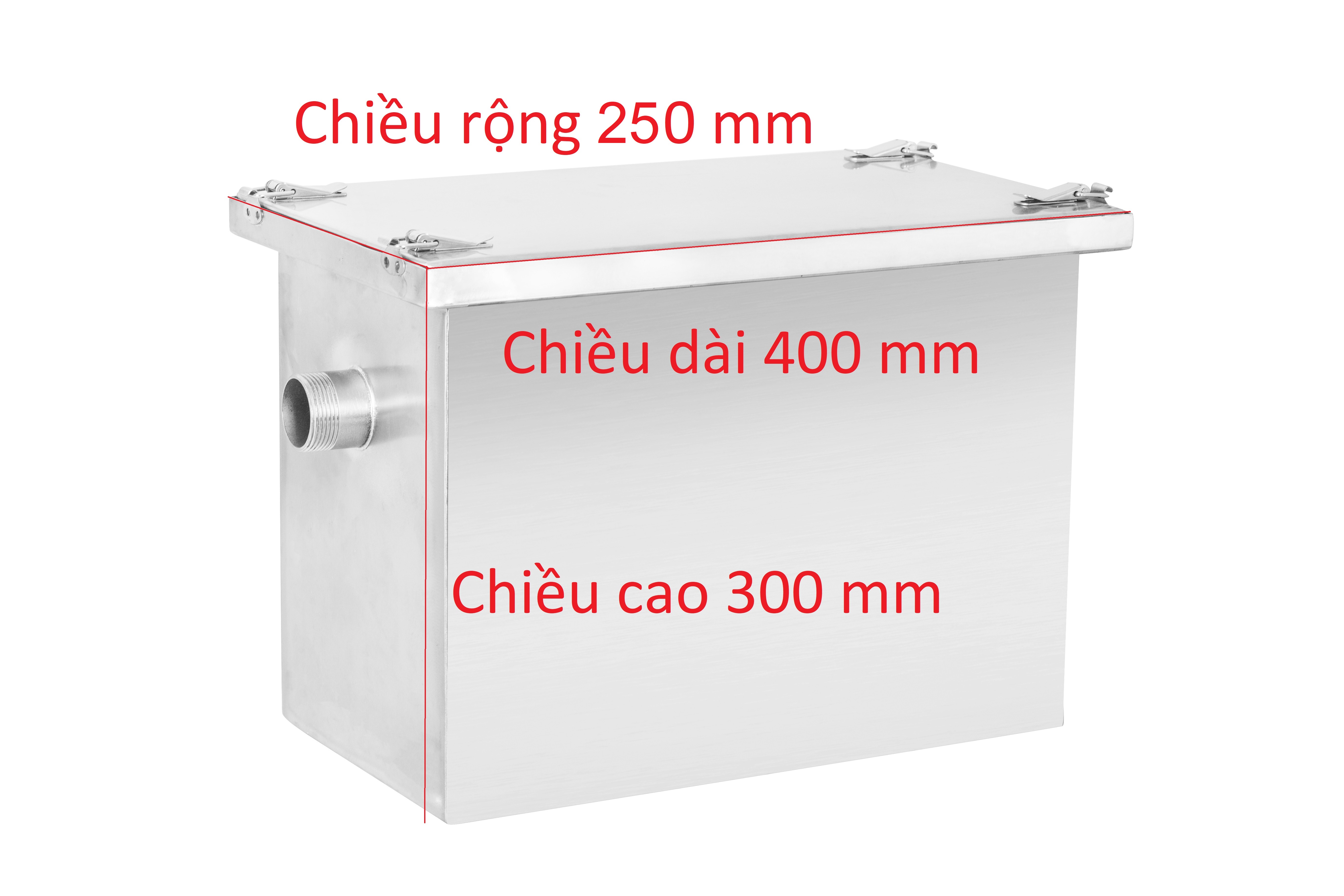 Bẫy mỡ inox kín tuyệt đối không có mùi hôi khó chịu