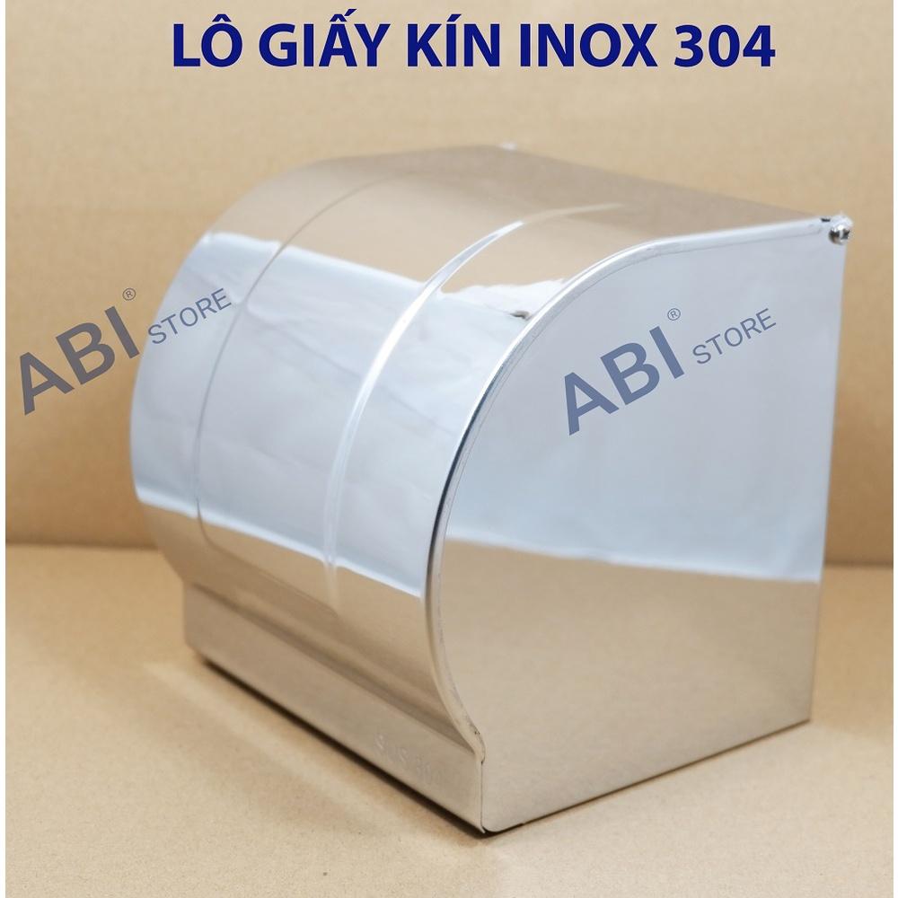 Hộp đựng giấy vệ sinh inox 304 xịn loại dày, lô giấy nhà tắm gắn tường hàng đẹp siêu bền