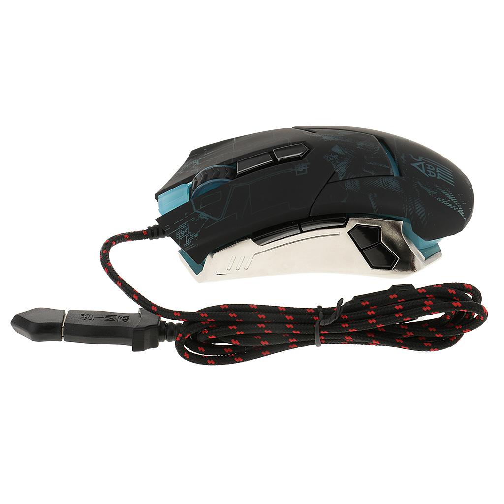 USB Wired LED Optical Gaming Mouse Backlight 7 Buttons for Pro Gamer Laptop