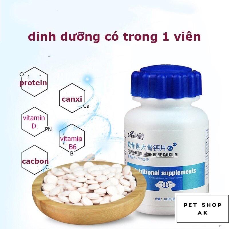 Canxi cho chó mèo BORAMMY hỗ trợ chắc xương, calcium, vitamin - thiếu canxi cho chó mèo