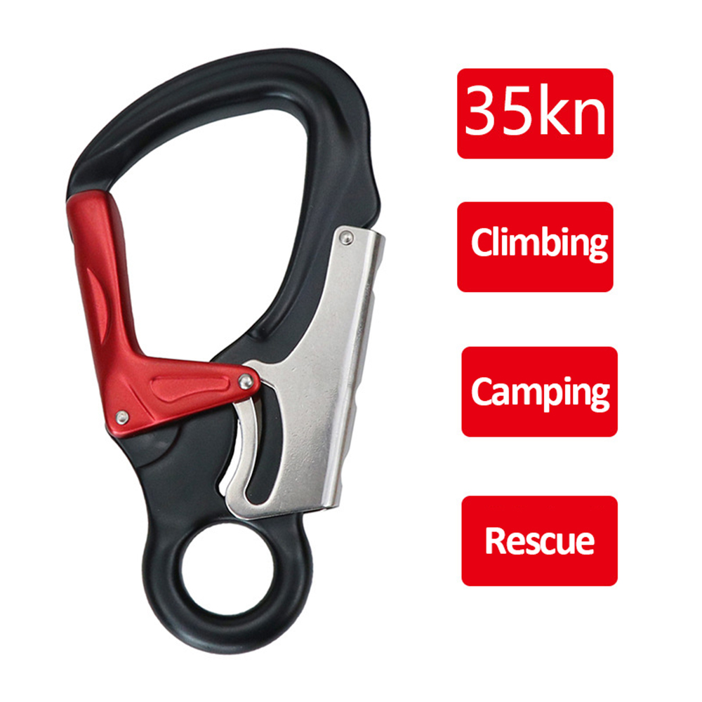 Móc Khóa Công Cụ Leo Núi Ngoài Trời 35KN Carabiner Hạng Nặng Với Hệ Thống Tác Động Kép