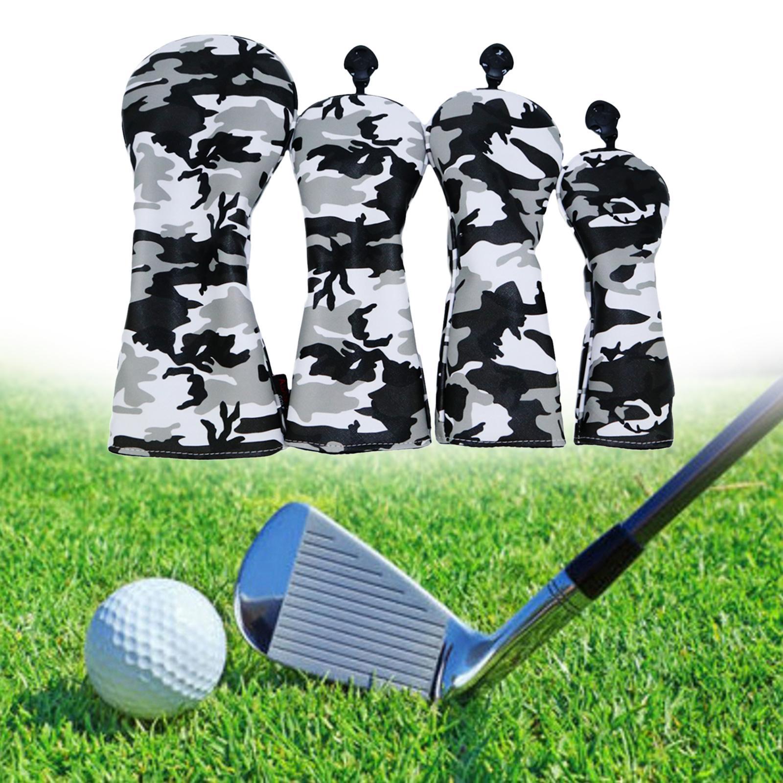 Golf Wood Headcover Set Driver Fairway Club Head Covers 4PCS 3 5 UT