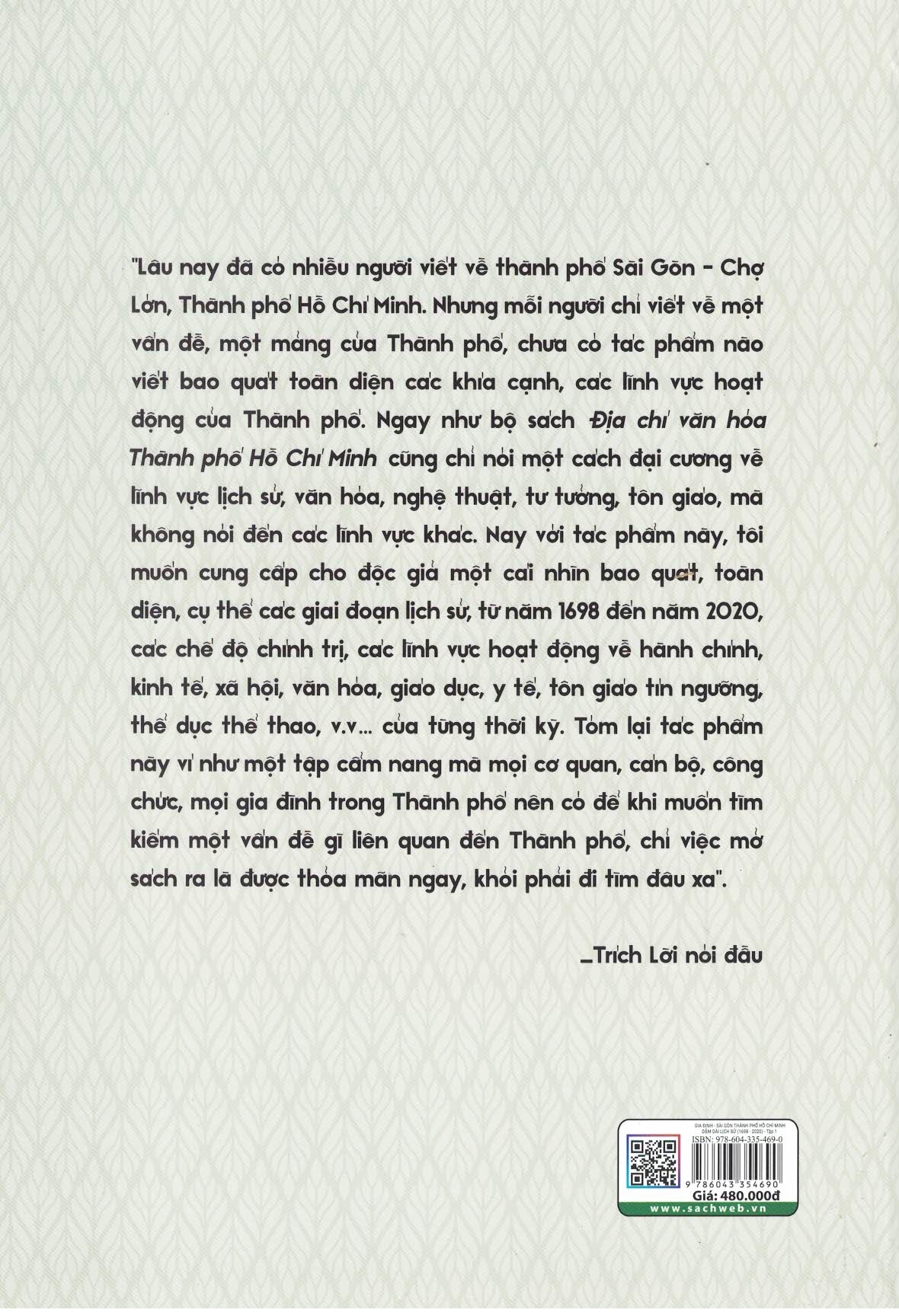 Gia Định Sài Gòn Thành Phố Hồ Chí Minh - Dặm Dài Lịch Sử - Tập 1
