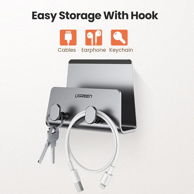 Ugreen UG70584LP193TK Màu Xám Giá Đỡ Điện Thoại Máy Tính Bảng Gắn Tường Tiện Dụng - HÀNG CHÍNH HÃNG