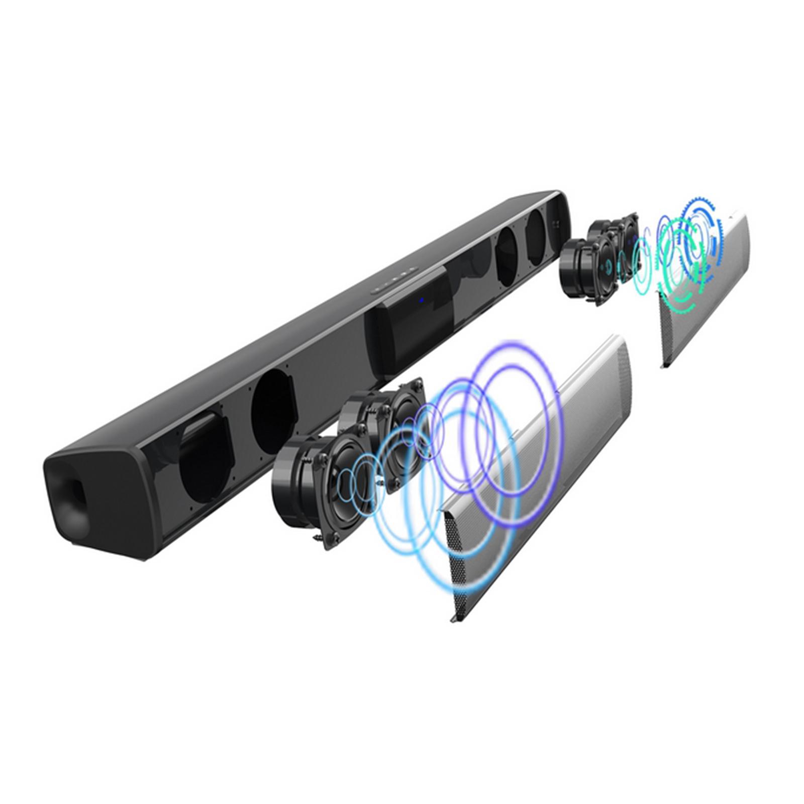 Portable TV Soundbar Bluetooth Speaker System Subwoofer Loudspeaker AUX New